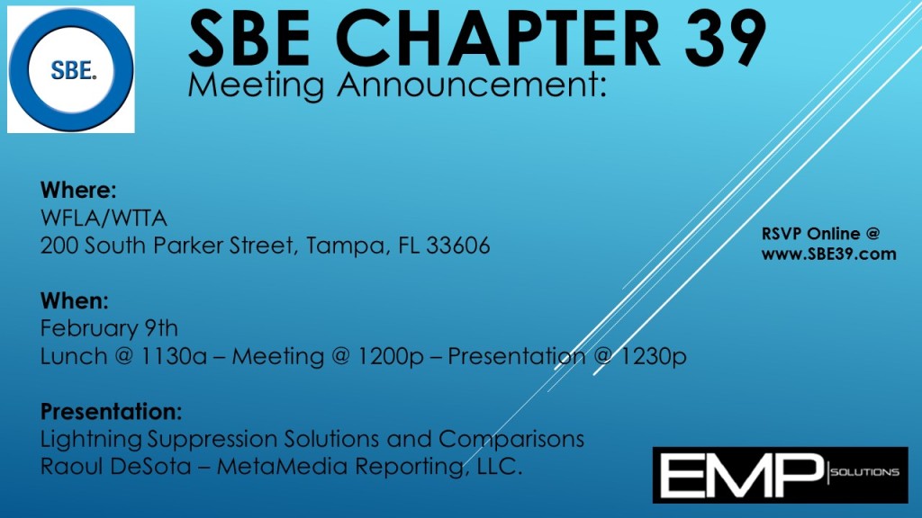 SBE Chapter 39 Meeting Announcement February 2017